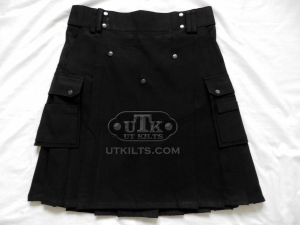 Ultimate Black UT Kilt with comfort waist.